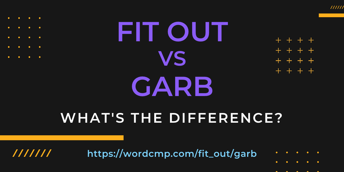 Difference between fit out and garb