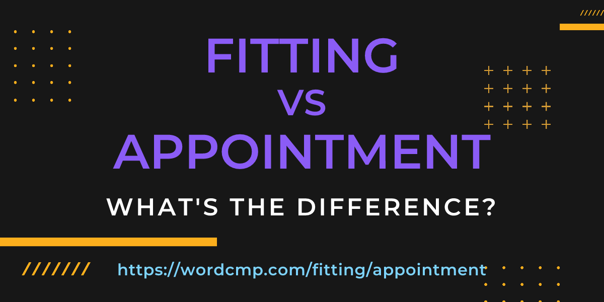 Difference between fitting and appointment