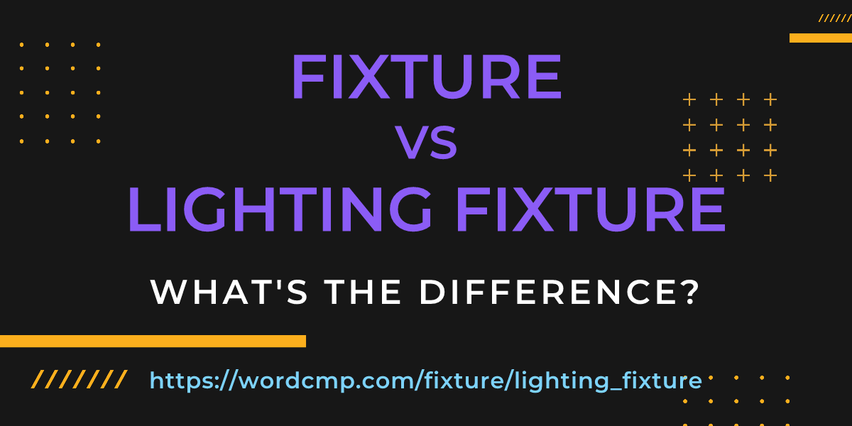 Difference between fixture and lighting fixture