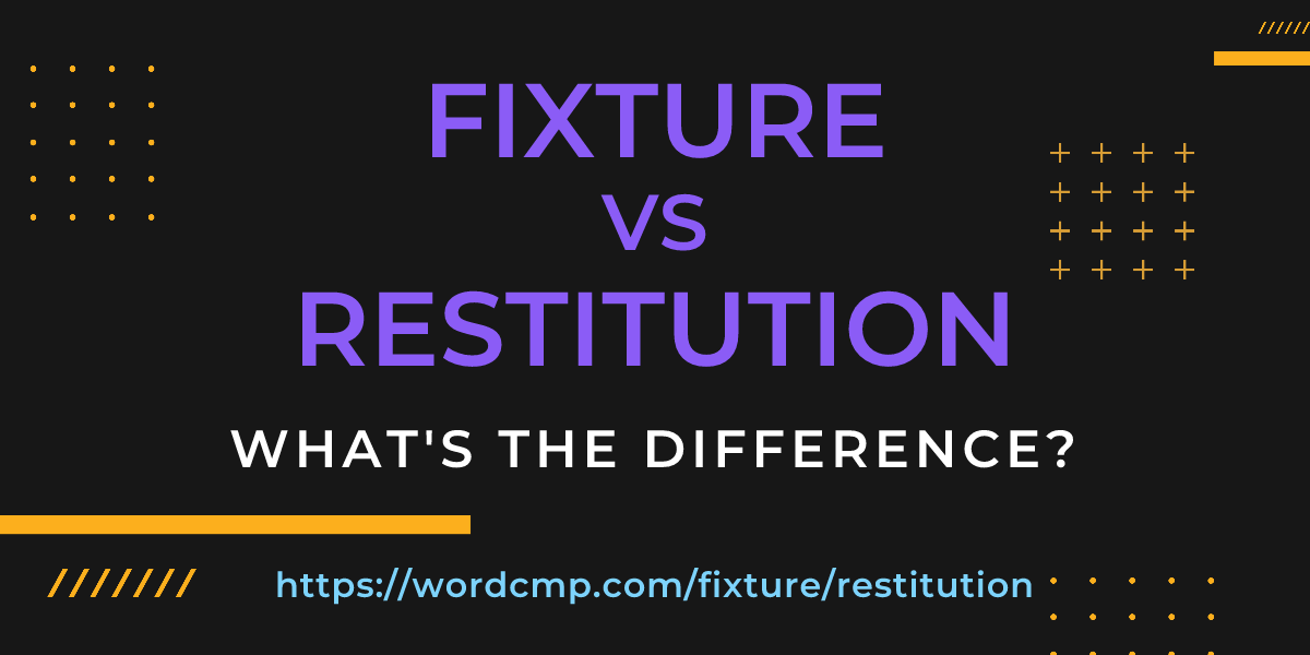 Difference between fixture and restitution
