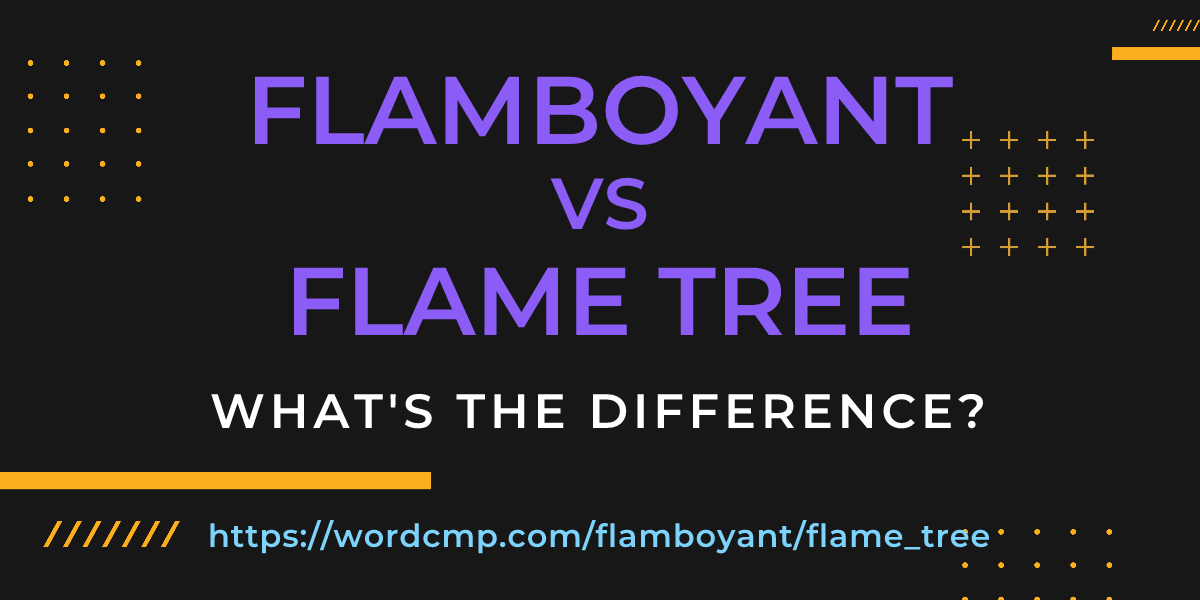 Difference between flamboyant and flame tree