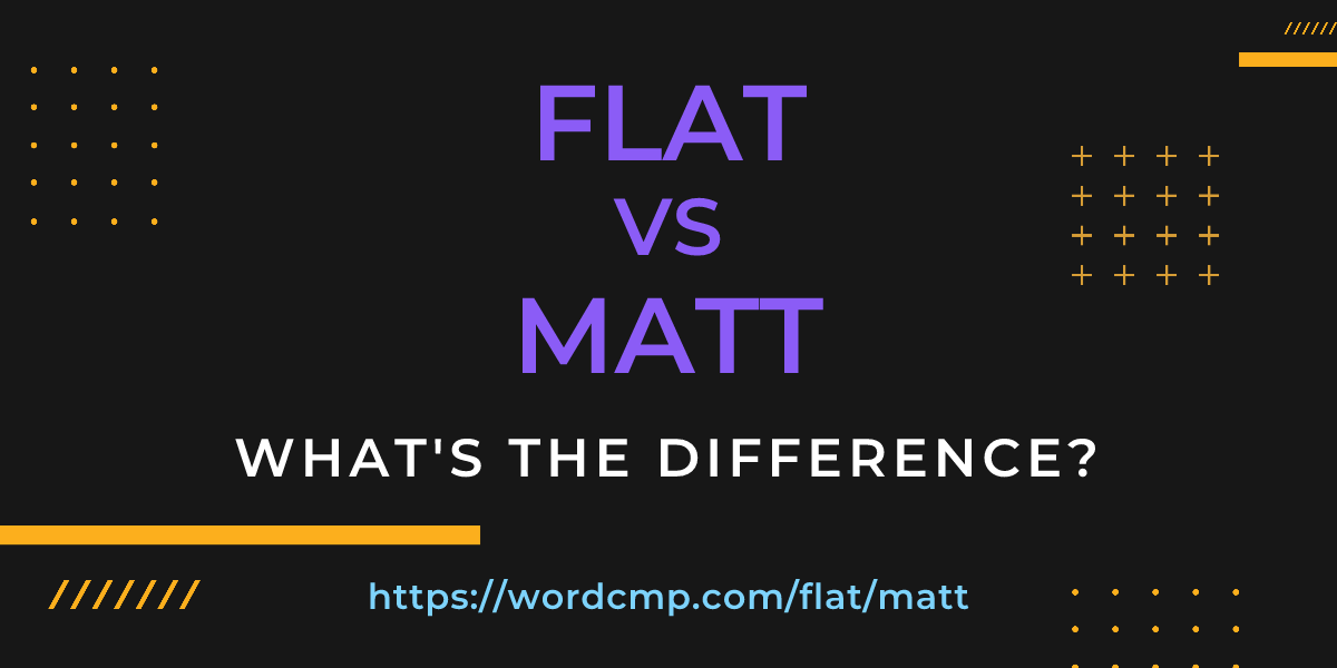 Difference between flat and matt
