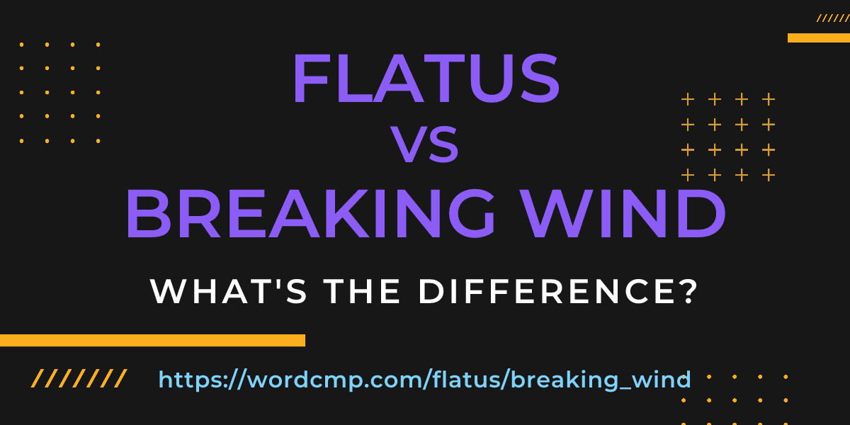 Difference between flatus and breaking wind