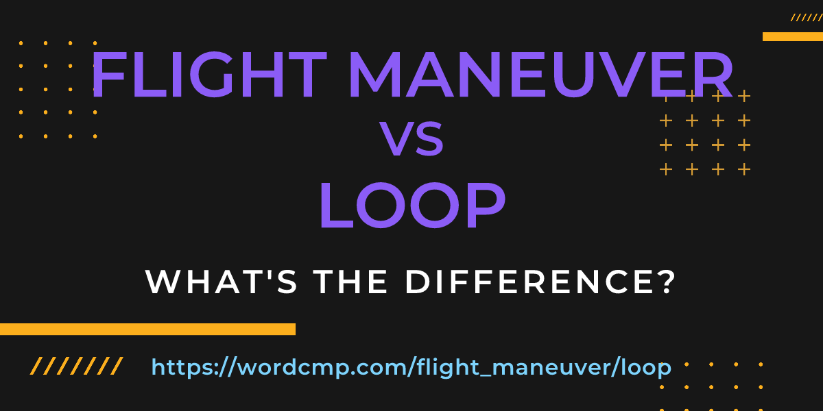 Difference between flight maneuver and loop