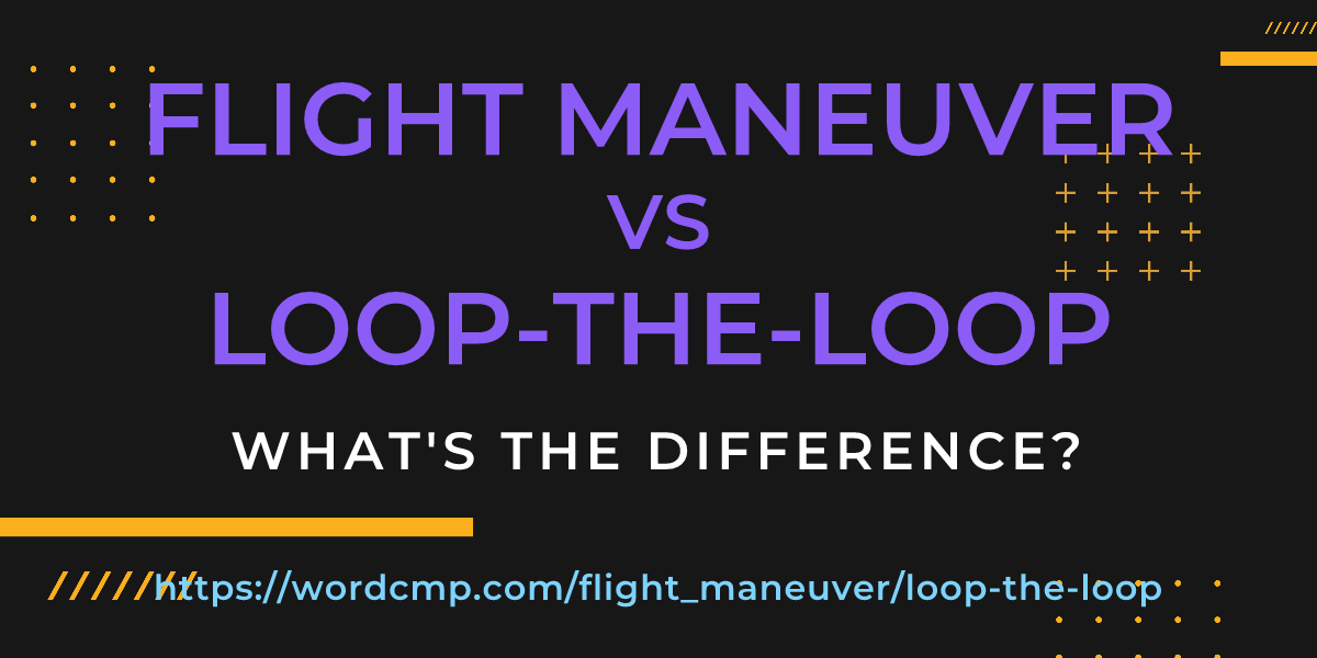 Difference between flight maneuver and loop-the-loop