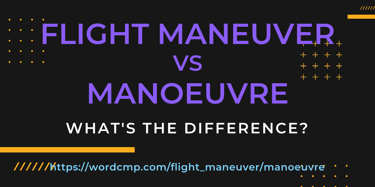 Difference between flight maneuver and manoeuvre