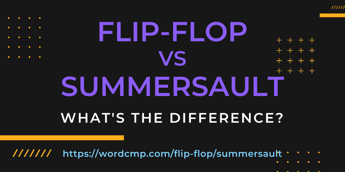 Difference between flip-flop and summersault