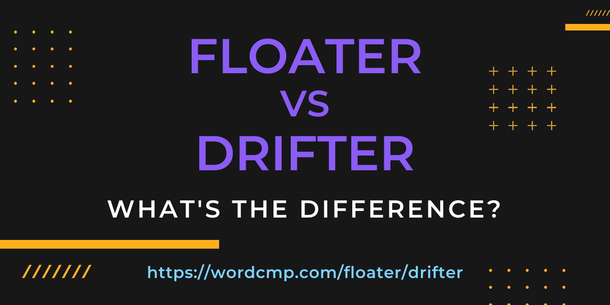 Difference between floater and drifter