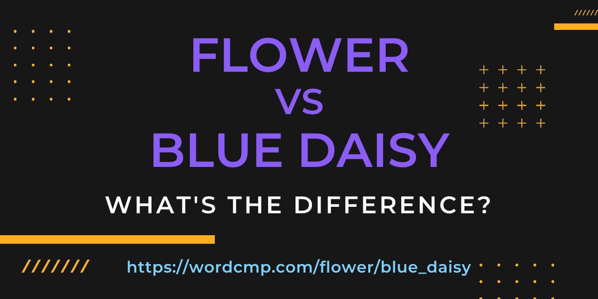 Difference between flower and blue daisy