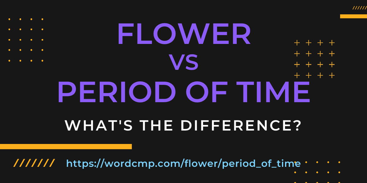 Difference between flower and period of time