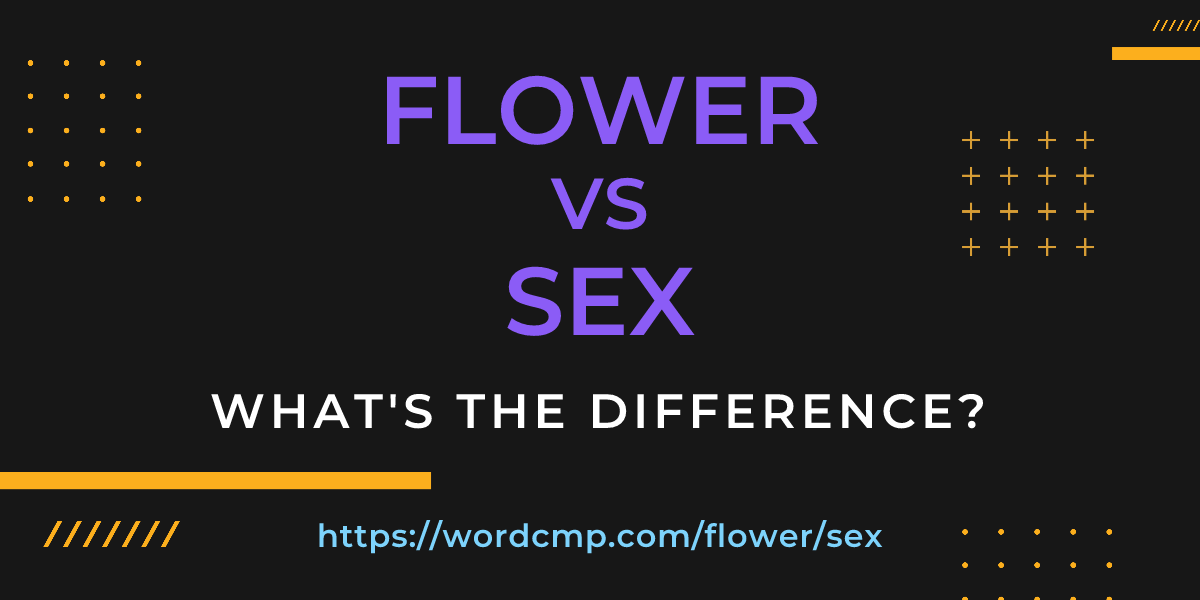 Difference between flower and sex