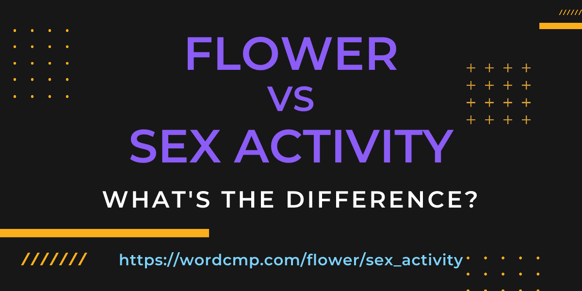 Difference between flower and sex activity