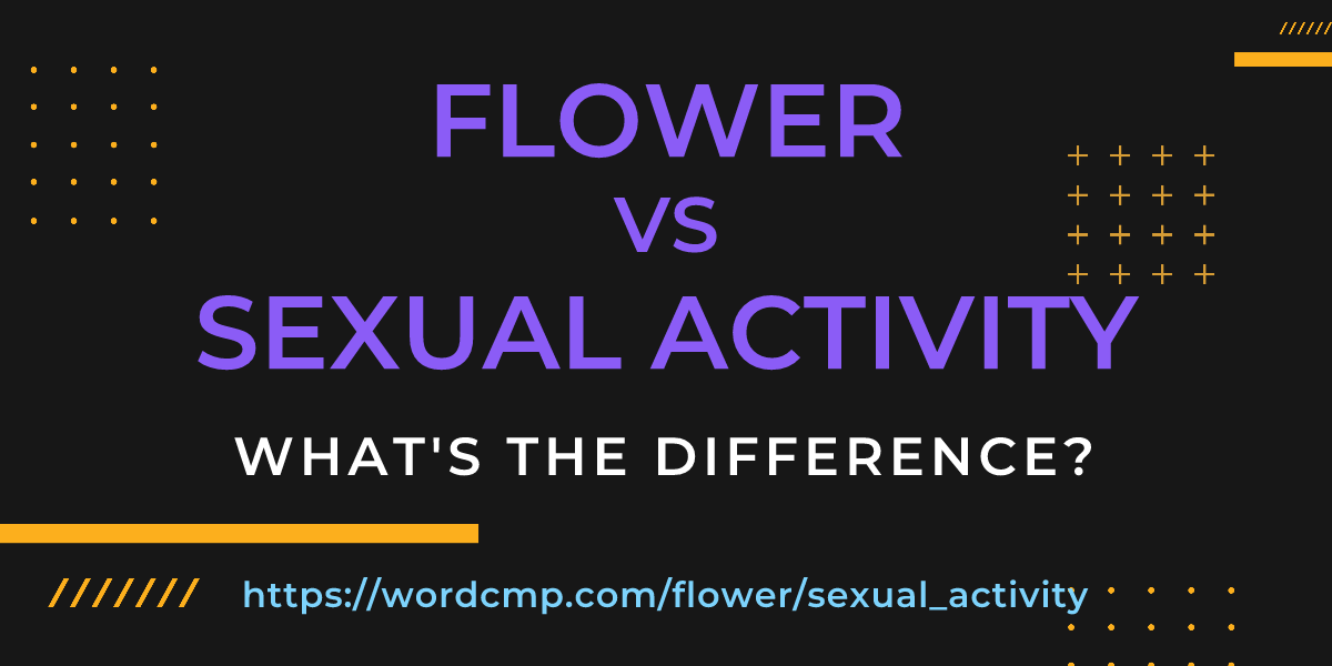 Difference between flower and sexual activity