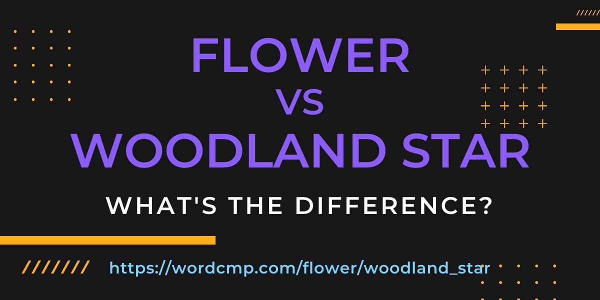 Difference between flower and woodland star