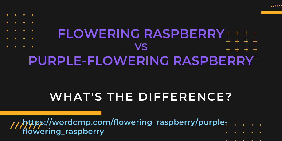 Difference between flowering raspberry and purple-flowering raspberry