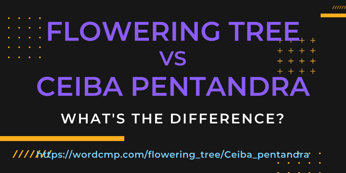 Difference between flowering tree and Ceiba pentandra