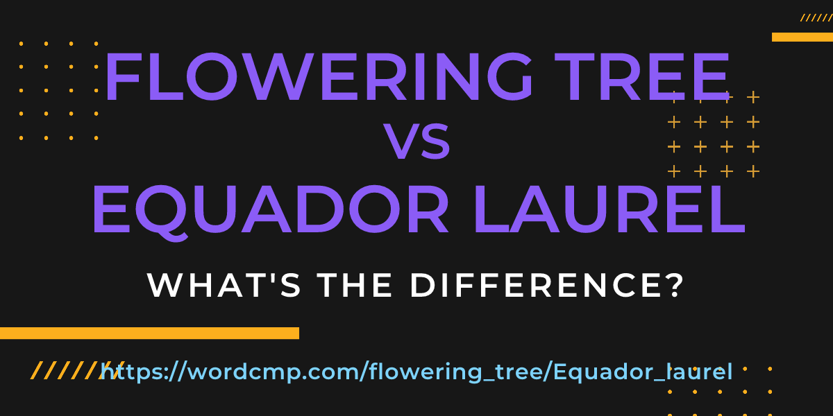 Difference between flowering tree and Equador laurel