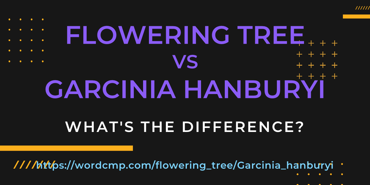 Difference between flowering tree and Garcinia hanburyi