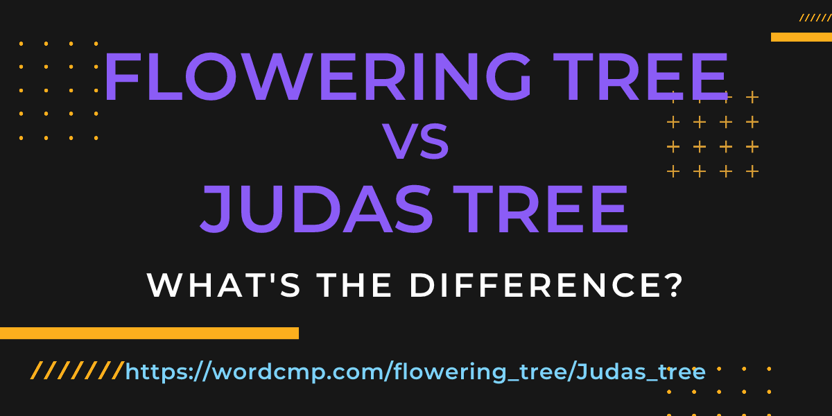 Difference between flowering tree and Judas tree
