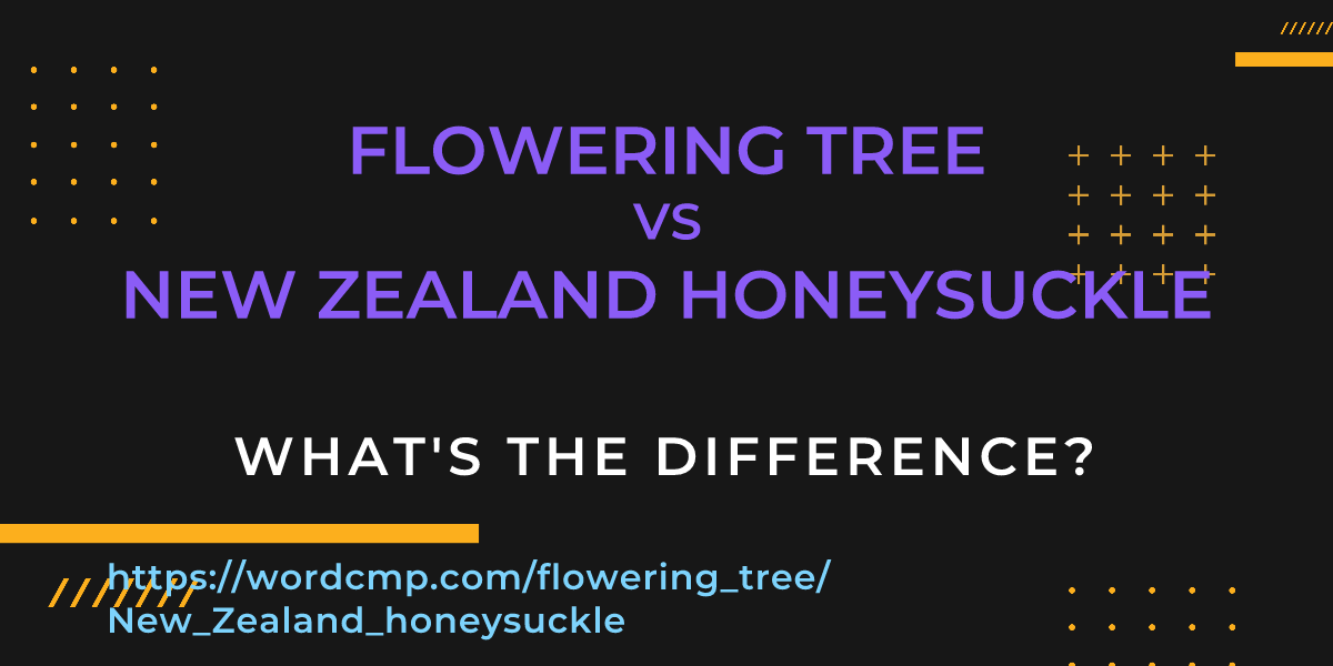 Difference between flowering tree and New Zealand honeysuckle