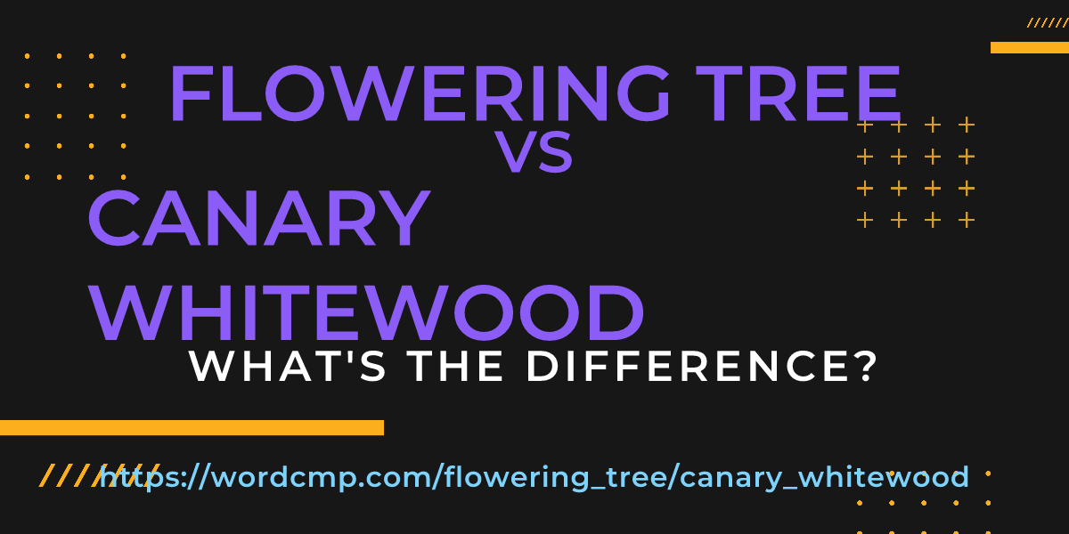 Difference between flowering tree and canary whitewood