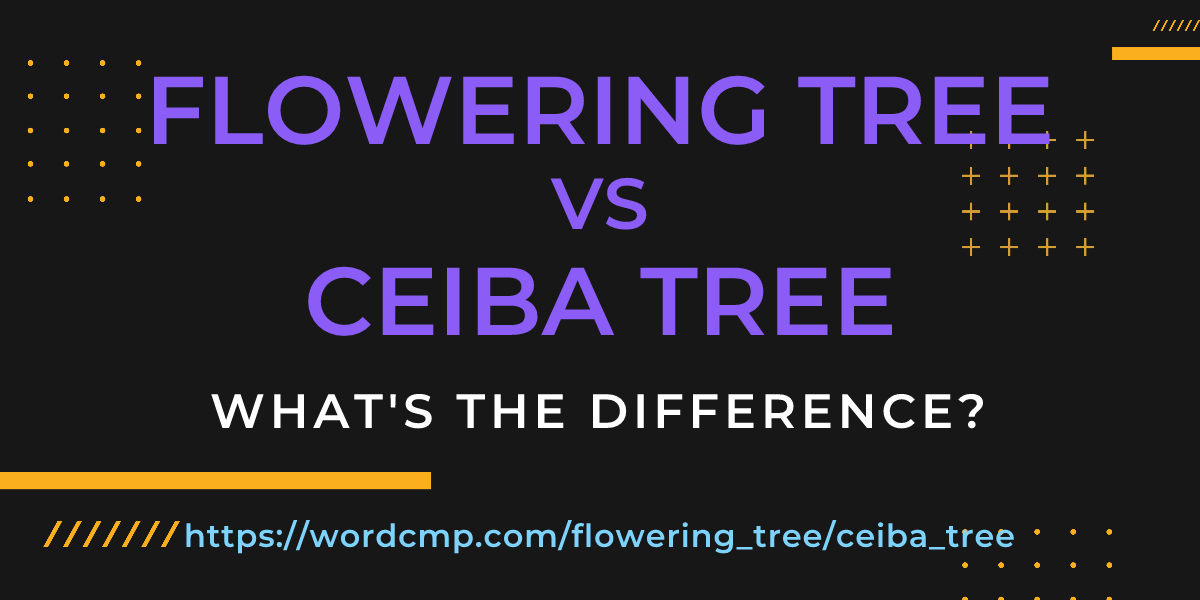 Difference between flowering tree and ceiba tree