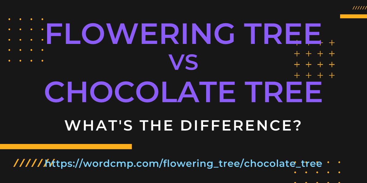Difference between flowering tree and chocolate tree