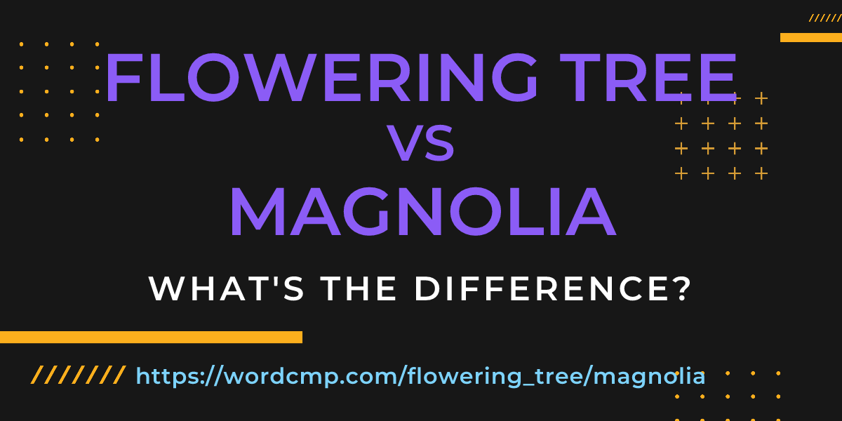 Difference between flowering tree and magnolia