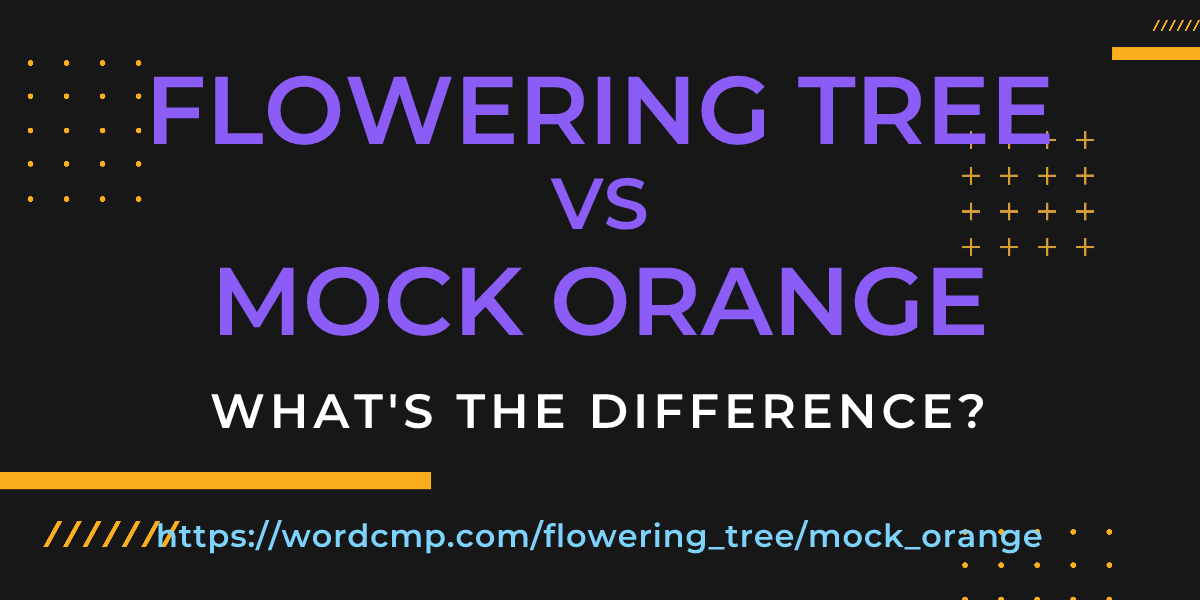 Difference between flowering tree and mock orange