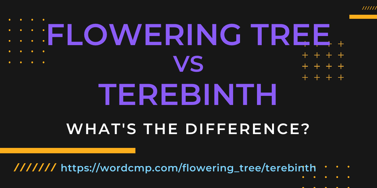 Difference between flowering tree and terebinth