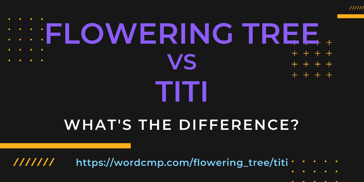 Difference between flowering tree and titi