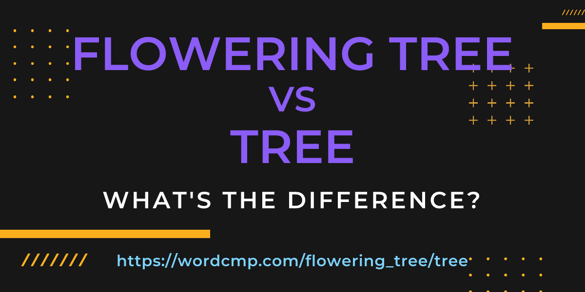 Difference between flowering tree and tree