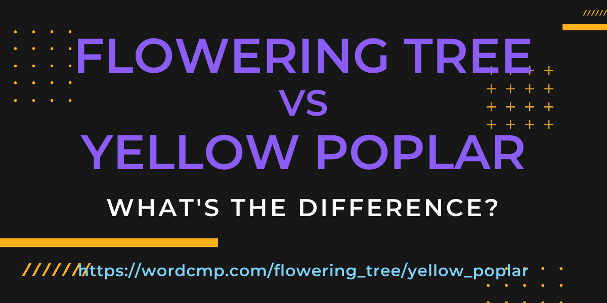 Difference between flowering tree and yellow poplar