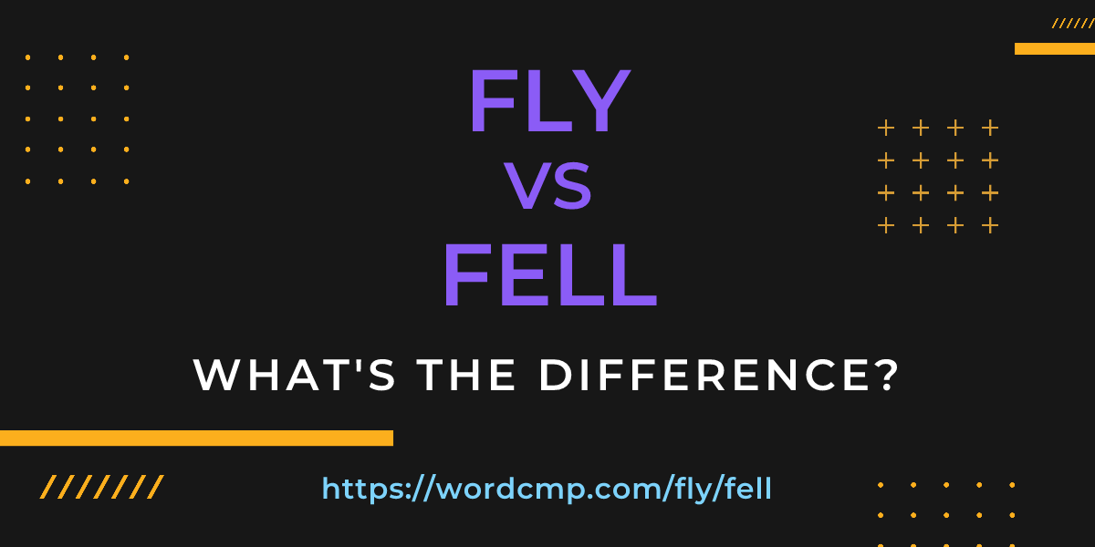Difference between fly and fell