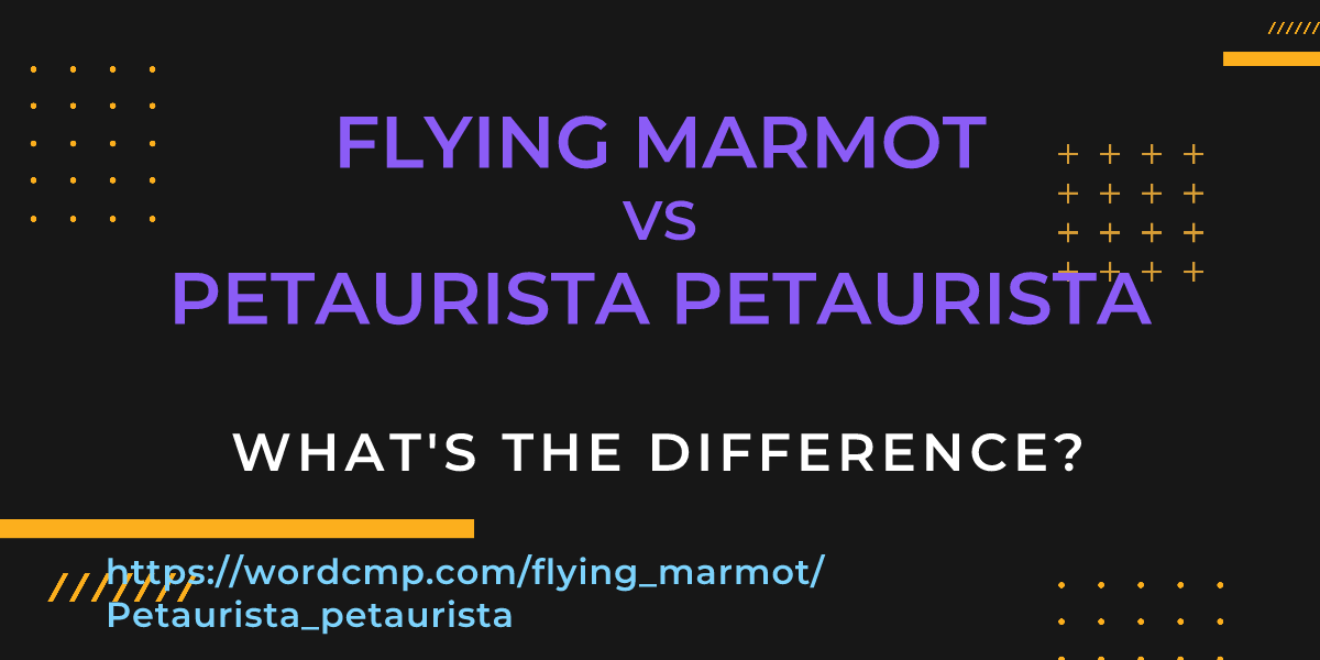 Difference between flying marmot and Petaurista petaurista