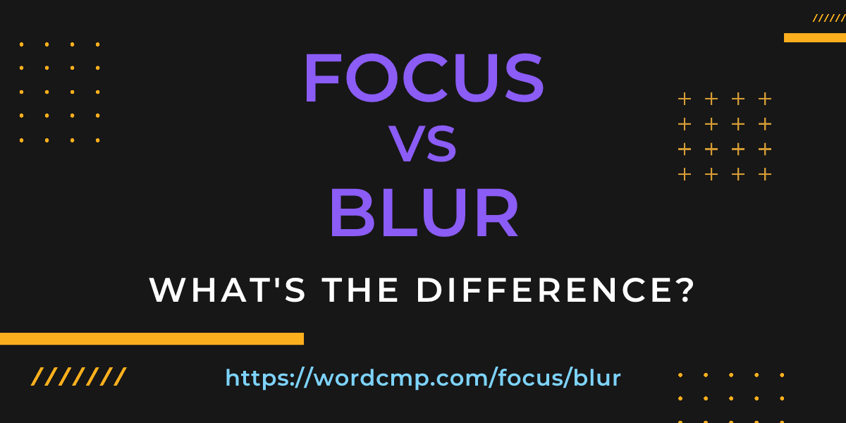 Difference between focus and blur