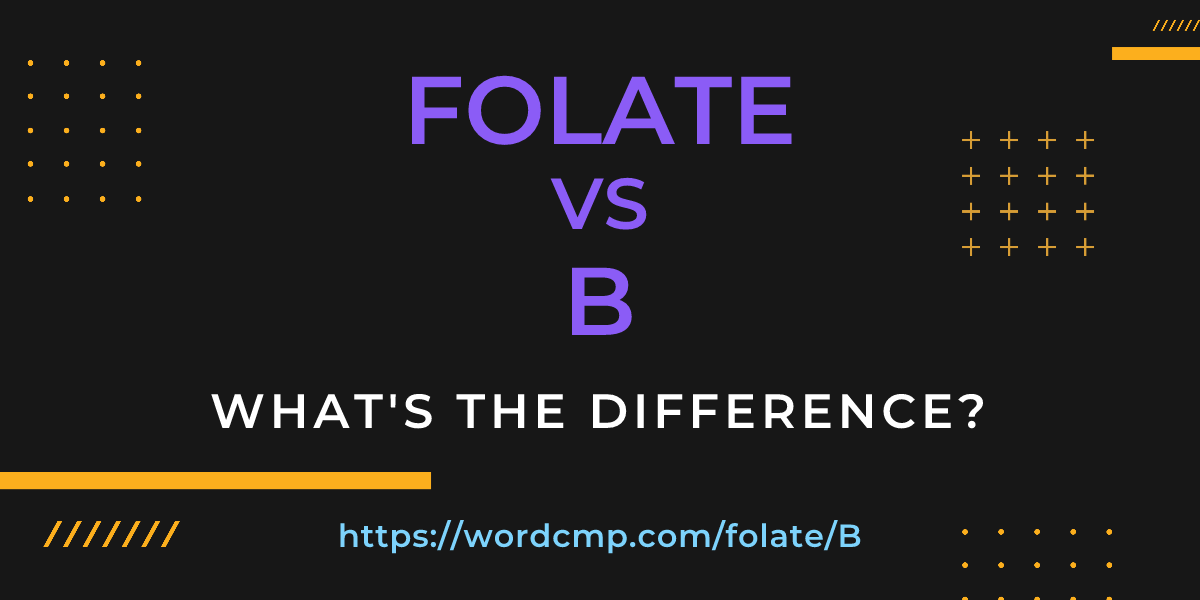 Difference between folate and B
