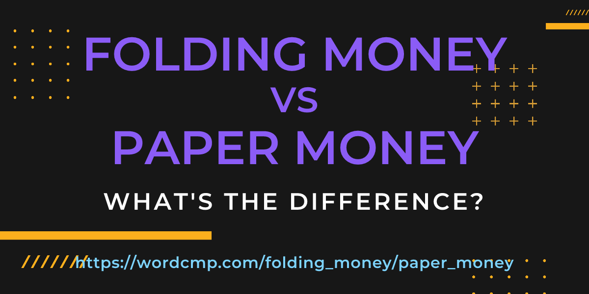 Difference between folding money and paper money