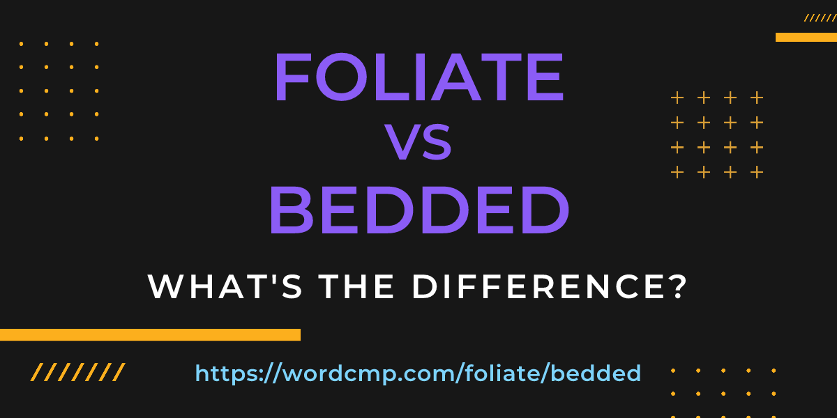 Difference between foliate and bedded