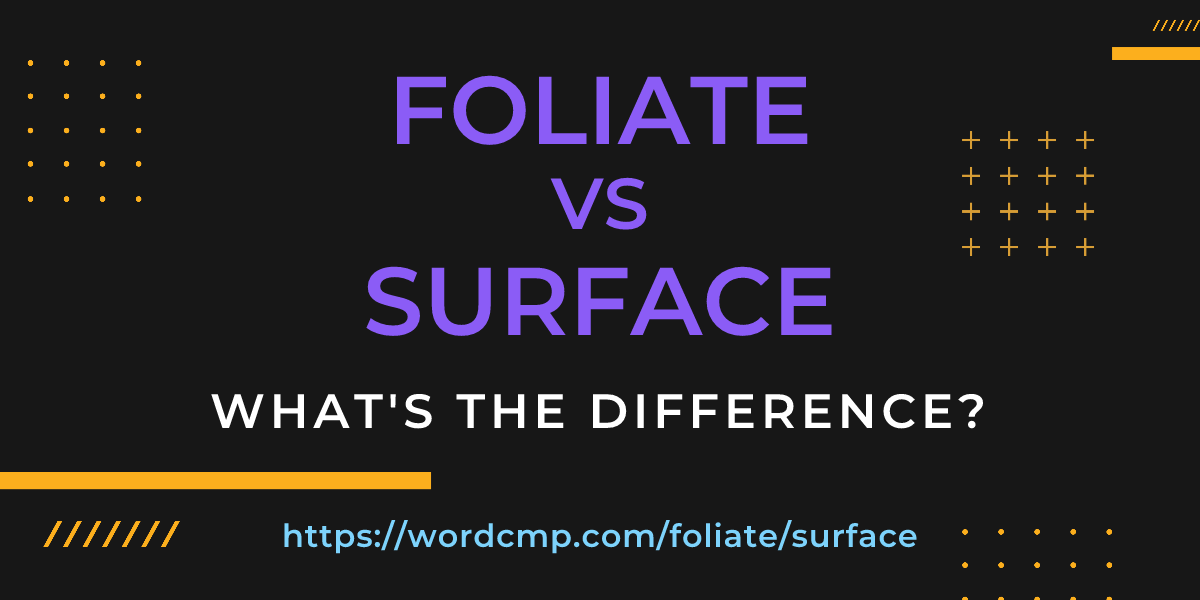 Difference between foliate and surface