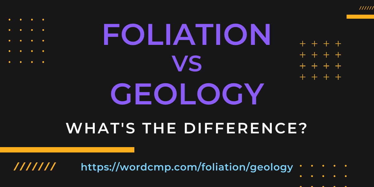 Difference between foliation and geology