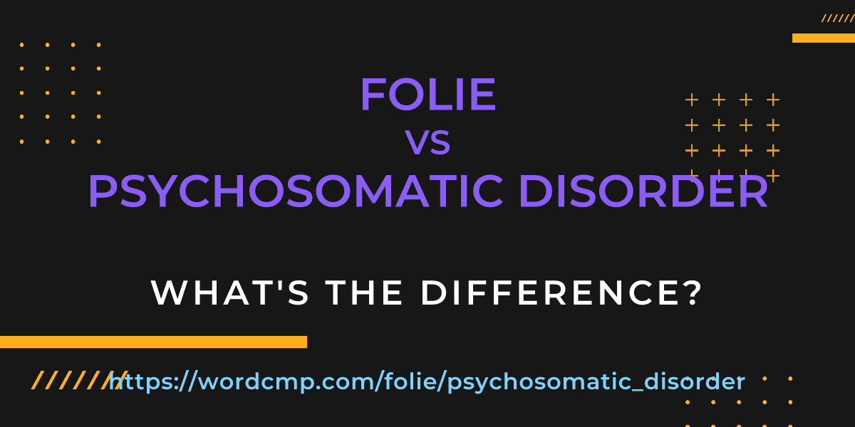 Difference between folie and psychosomatic disorder