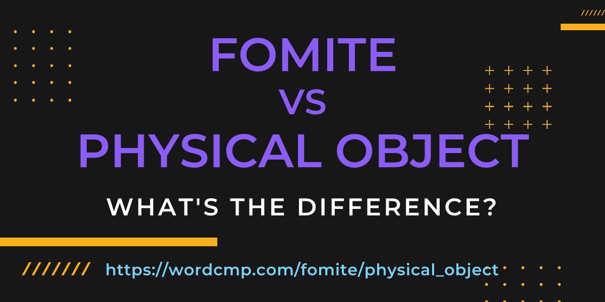 Difference between fomite and physical object