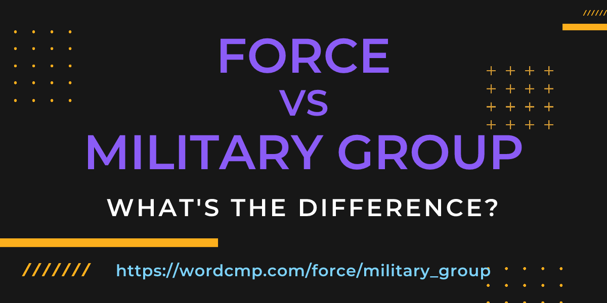 Difference between force and military group