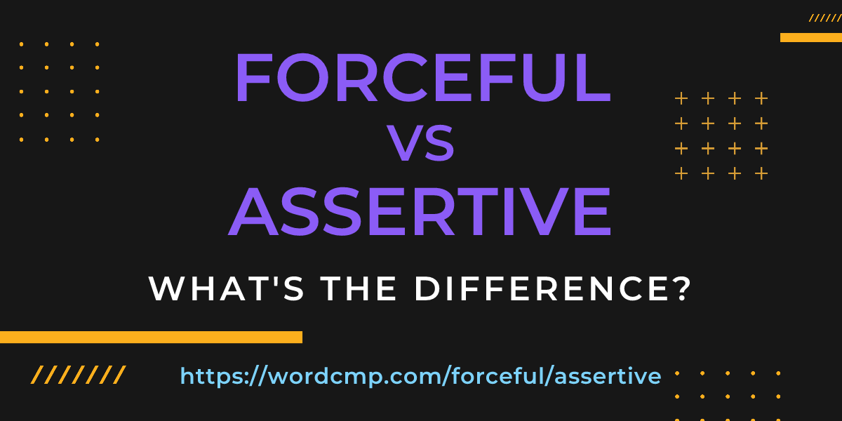 Difference between forceful and assertive