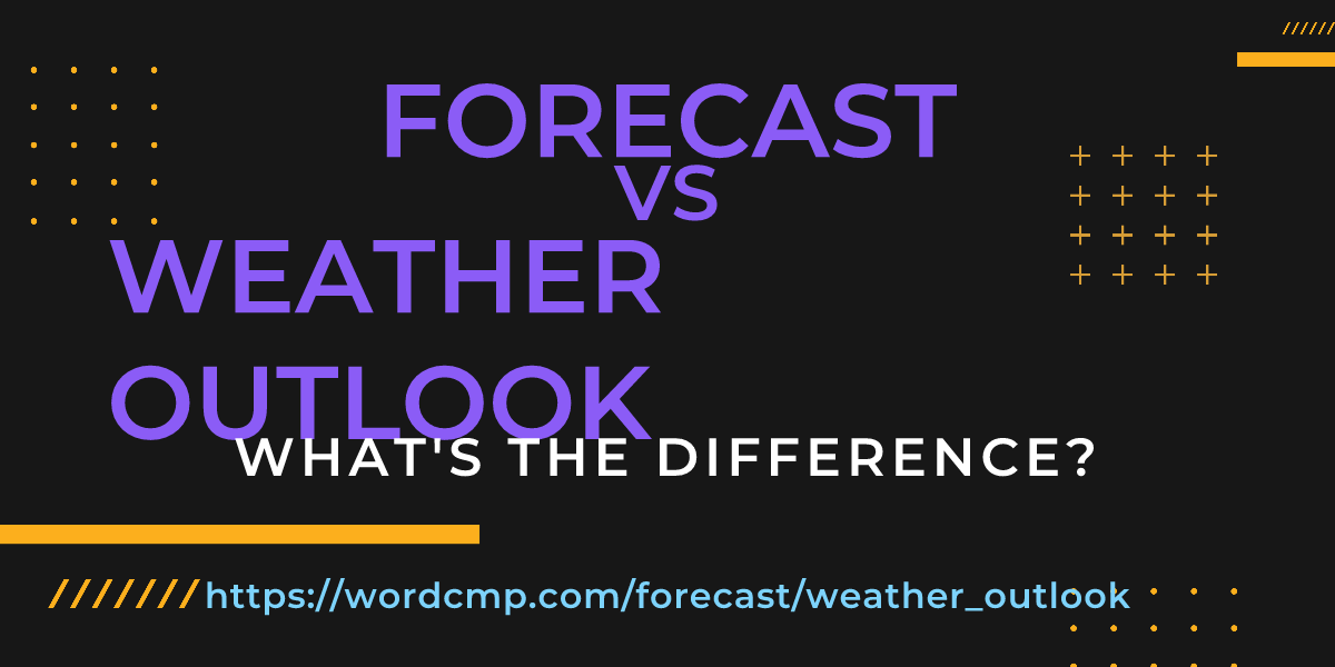 Difference between forecast and weather outlook