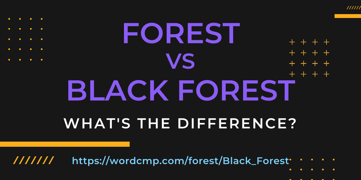 Difference between forest and Black Forest