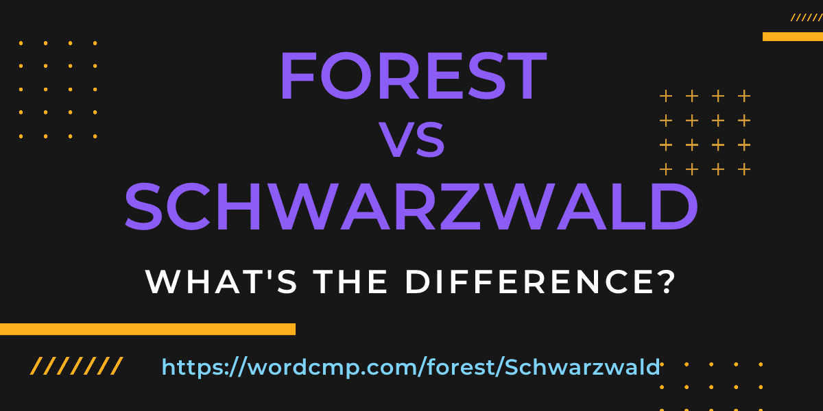Difference between forest and Schwarzwald