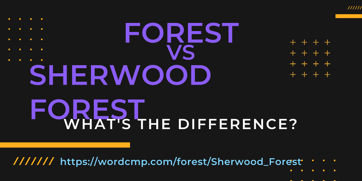 Difference between forest and Sherwood Forest