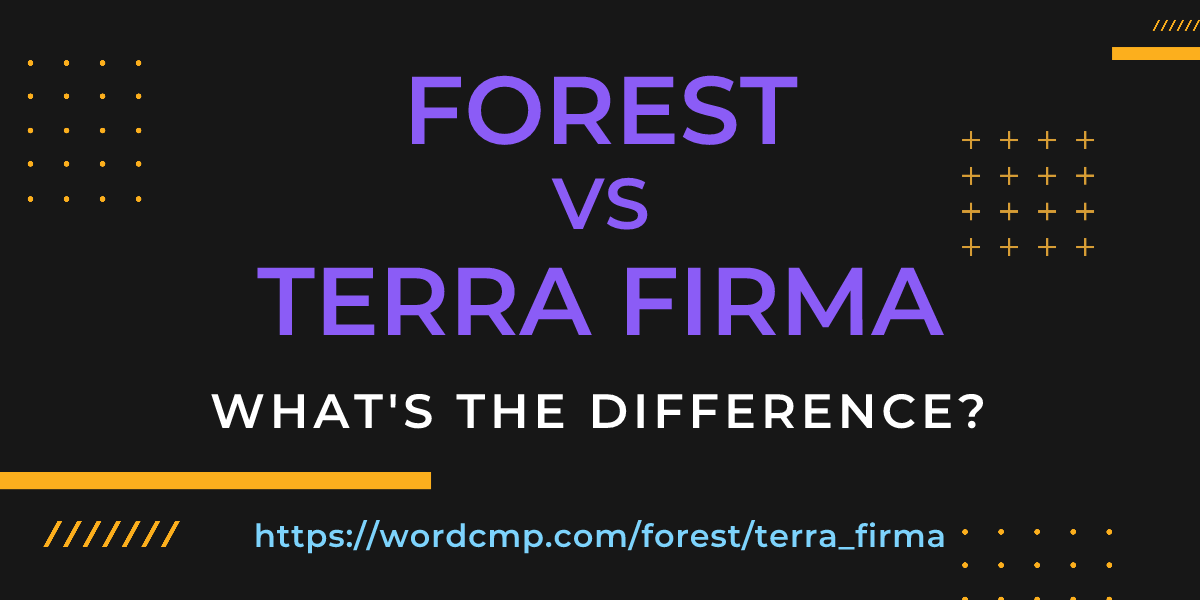 Difference between forest and terra firma